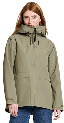Didriksons Vide Women's Waterproof Rain Jacket Lightweight Breathable - Green