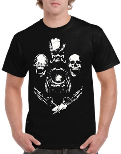 the Fan Tee Camiseta de Adulto de Hombre Peliculas Predator Depredador, Alienígena, Alíen, Extraterrestre, Yautja 002 M
