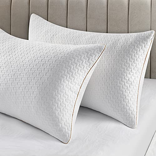 BedStory Cuscini per dormire, 2 pezzi, ipoallergenici e anti-polvere, cuscini da letto di qualità alternativa, per schiena stomaco e traversine laterali, dimensioni standard, lavabili 42 x 70 cm
