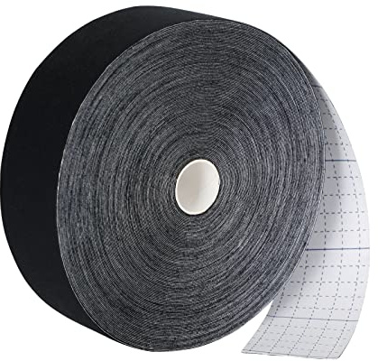 Black Kinesiology Tape Waterproof Jumbo Roll Uncut for Sports & Recovery