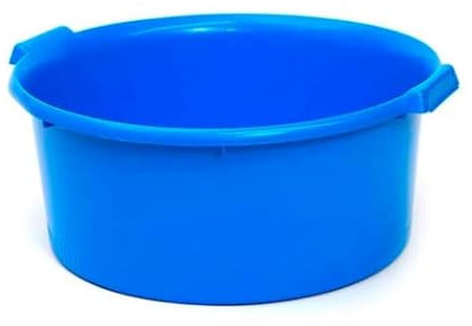 CABLEPELADO - Barreño de plastico Redondo con Asas - Cubo Agua - balde - cubeta - apilable - Cubo Jardin - 12 litros - Azul