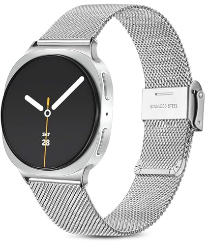 Issinlky metallarmband för Galaxy Watch 8 40mm 44mm, rostfritt stålarmband för Galaxy Watch 8 Classic 46mm smartklocka