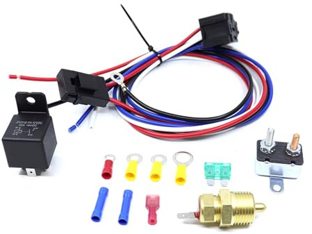 Asukohu Automotive Engine Earth Relay Switch 12V 4 Cable For Thermostat Controlled Cooling Fans Electric Radiator Fan Relay