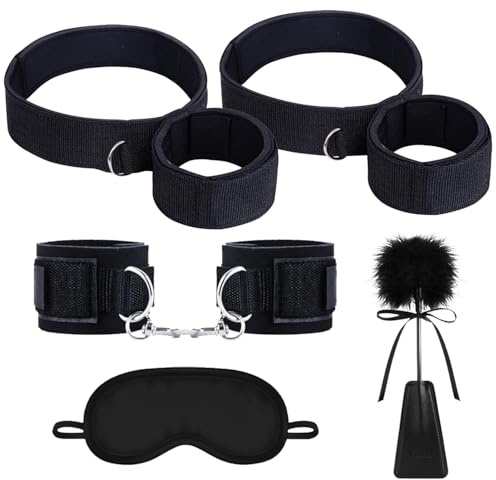 Manette in Modello Nero, Progettato Appositamente Per Le Coppie, Completo Regolabile, Adatto Sia Per Lui Che Per Lei Kit(seppia)