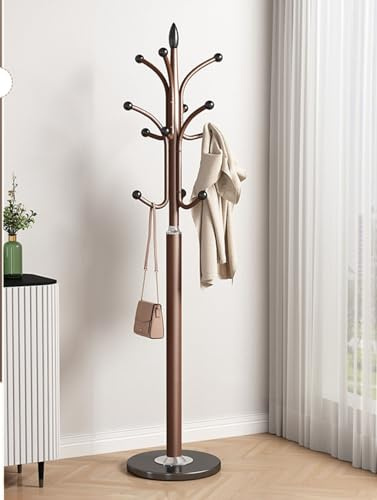 Metallklädhängare stativ med 6 krokar, 180 cm hög fristående hatt scarfhängare för vardagsrum sovrum