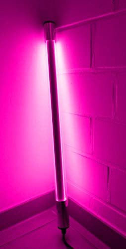 Licht-Idee Led Leuchtstab IP44 KS mit Blendschutz 60cm pink für Außen, Gartenbeluchtung mit Led 3m Anschlußkabel 230 Volt