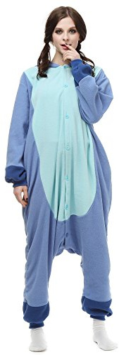 ZKomoL Pyjama Onesies Cosplay Adulte Unisexe Animaux Halloween Costume Robe Lounwear Motif Tigre Moyen…, Point Bleu, S