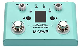 M-VAVE Lost Tempo - Gitarrenpedal mit Drum & Looper-Effekt und doppeltem Fußschalter