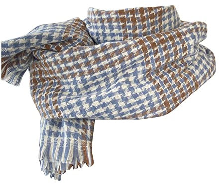 Schal Damen Herbst Kariert Groß Elegant XXL Halstuch Lang Weich Fransen Tartan Schal Frauen Warm Plaid Karo Herbst Winter Kuschelig Schlupfschal Deckenschal Hijab Poncho