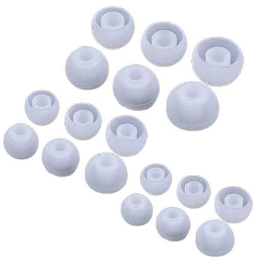 JCKD 9 pares de auriculares de silicona de repuesto, almohadillas de goma de repuesto para auriculares, 3 tamaños S/M/L, adecuados para la mayoría de auriculares y auriculares bluetooth (transparente)