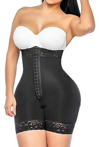YIANNA Tummy Control Shapewear for Women Strapless Body Shaper Shorts Butt Lifter Knickers Fajas Zipper Crotch
