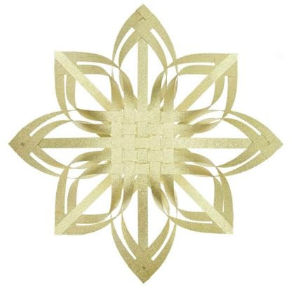 Bastelset Webstern, glitter gold, 40 cm FSC MIX
