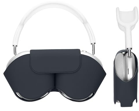 kwmobile Hülle kompatibel mit Apple AirPods Max Case - weiche Kopfhörer Tasche - Sleep Mode kompatibel - Etui aus Polyester - Cover in Dunkelblau