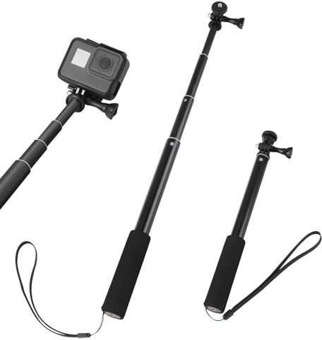 Bastone Selfie per GoPro e Action Cam,4-Rod Asta Telescopica in Alluminio Estensibile fino a 73 cm,Manico Portatile per Hero 12 11 10 9,Insta,360 X3,Go3-Ideale per Sport Estremi e Viaggi