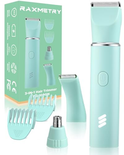 Intimrasierer für Frauen, Rasierer Damen Elektrischer, Rasierer Intimbereich, Damenrasierer Elektrisch, Trimmer Damen, Aufladbar, Wasserdicht für nass und trocken, Grün