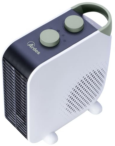 ARDES - AR4F15 Termoventilatore VERTIGO a 2 Posizioni - Termoventilatore Verticale e Orizzontale con 2 Potenze - Stufa Elettrica Portatile con Termostato