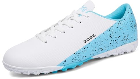 KUUK Herren Damen Fußballschuhe Jugendliche Fussballschuhe Kunstrasen Hallenschuhe Fussball Turf Indoor Outdoor AG FG TF Wettkampf Trainingsschuhe Unisex (DE 2286 Bai TF 39)
