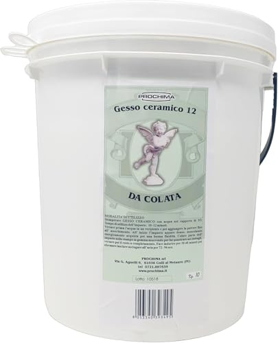 Prochima, Gesso ceramico, Polvere Minerale per Colate, Prodotto Miscibile con Acqua e Adatta alla Fabbricazione di Modelli e Riproduzioni, Grigio, Pronto Dopo Solo 8 Ore, Confezione da 10 kg