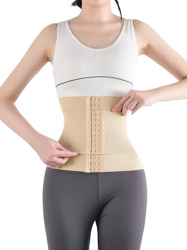 FEOYA Bandas abdominales para recuperación embarazada cinturón abdominal después de operaciones de parto postparto soporte vientre mujer moldeadora envoltura de vientre M