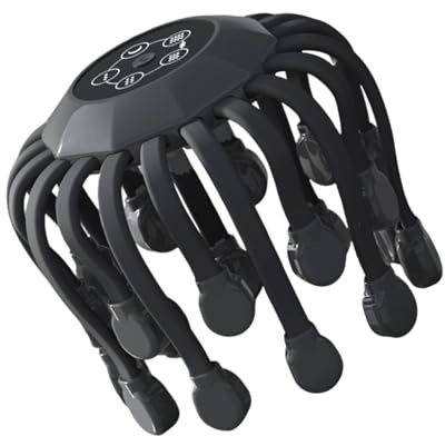 Massaggiatore Elettrico Per Cuoio Capelluto - ABS, Massaggiatore Elettrico Per Cuoio Capelluto, Dispositivo Per Massaggio Alla Testa A 360 Gradi In 5 Modalità | Massaggio Della Testa Musicale Con 20 P