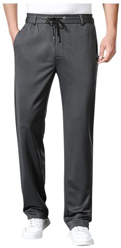 Genérico Pantalon Chandal Hombre, Pantalones Jogger de Vestir con Cordón Pantalon Casual Slim Fit Pantalones de Pierna Recta Pantalón Cintura Elasticos Ligeros Holgados, L-5XL