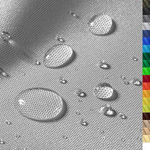1buy3 – wasserdichter Polyesterstoff “Premium” mit 8.450mm Wassersäule für Zelte, Abdeckplanen, Bezüge, Outdoorbekleidung & Co – Meterware 160cm Breite – reißfest & pflegeleicht (Farbe 17 / Grau)