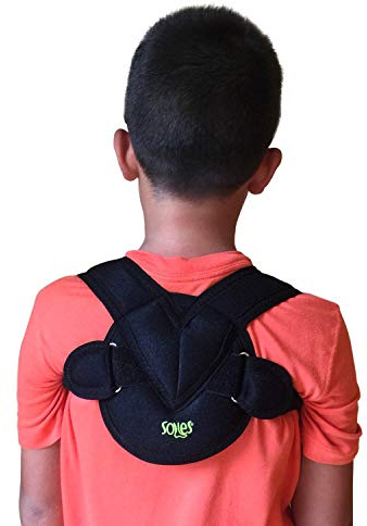 SOLES Clavicula bandage justerbar, flexibel, andningsbar neopren – unisex – Clavicula bandage för nyckelbenskador (pediatrisk)