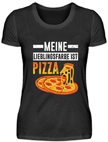 Chorchester Idéal pour les fans de pizza – T-shirt pour femme., Noir , XL
