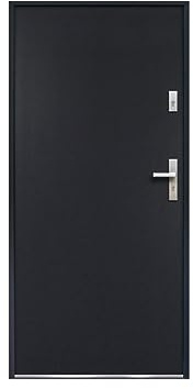 Vente-unique-Puerta de entrada de acero Alt. 207 x Ancho 100 cm antracita - se abre hacia la izquierda AGUEDA