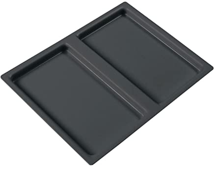 NINKA Eins2vier 9060.50 50770 Assiette à couvercle unique pour poubelles, 6 litres, plastique, gris foncé, argent, 6 l