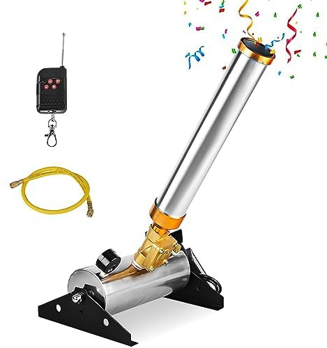 Machine à confettis Salute Machine, machine à ruban 150 W, canon lanceur de confettis de performance de célébration, l'atmosphère de la scène est poussée à un point culminant par du papier coloré