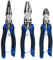 KAIHAOWIN Zangenset 3tlg mit Seitenschneider Linesman Zange und Spitzzange Kombizange mit Drahtschneider Abisolierzange und Crimpzange Elektriker Zangen Set für Heimwerker, DIY, Reparatur
