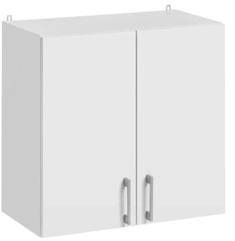 Cuisineandcie - Armario de Altura Eco para Cocina Blanco Brillo 2 Puertas L 60 cm + 1 Estante - Mueble de Cocina
