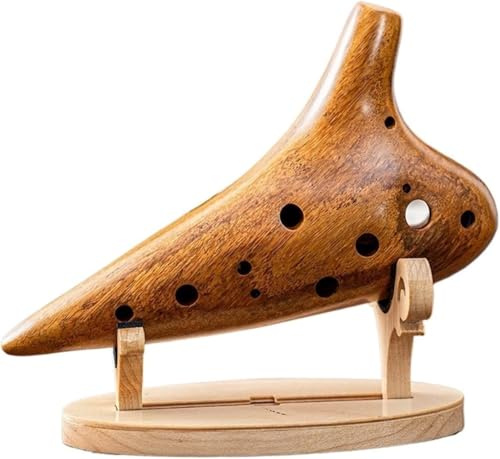 Ocarina Instrumento de Ocarina de Madera Profesional para Principiantes, sintonizado con CA, 12 Hoyos, Alto C