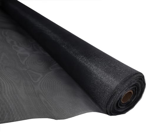 Zanzariera in tessuto per finestre, 1,2 x 10 m, maglia di protezione al metro, rete di ricambio per porte e finestre con telaio bianco