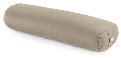 Lotuscrafts yoga bolster for Yin Yoga - Yoga tarpaulin with kapok filling - Washable Cotton Cover - Large Yoga Pillow for Restoration Yoga