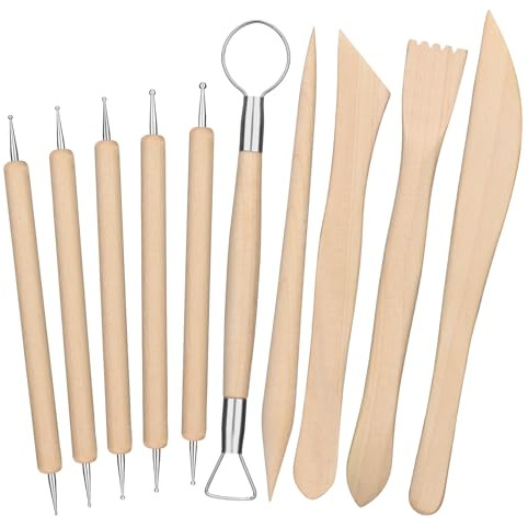 10 PCS Clay Tools Set, Sculpting Tools, Pottery Tools, Clay Modelling Tools, Dotting Tool, Moulds for Adults Beginners DIY Crafts, Modeling, and Carving