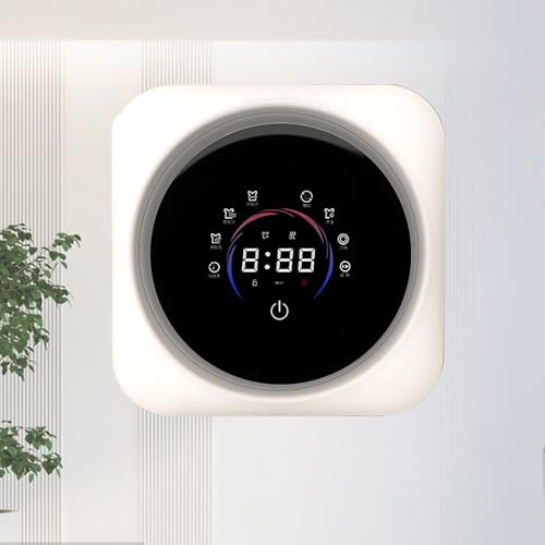 Lissontine Lave Linge Séchant Et Lave Linge 2 en 1 Mural Ou De Bureau, Mini Machine à Laver avec Séchage Haute Température, Panneau De Contrôle LCD, Tambour en Acier Inoxydable Desktop