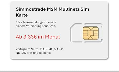 M2M multinnät SIM-kort för jordbruk, mätteknik, sensorik, GPS-applikationer, vildkameror, robotteknik, larmsystem, logistik, RTK-korrigeringsdata, elmätare, maskinövervakning