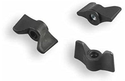 OL 2 St. Flügelmuttern Kunststoff mit Gewindebuchse aus Stahl, Gewindebuchse M5