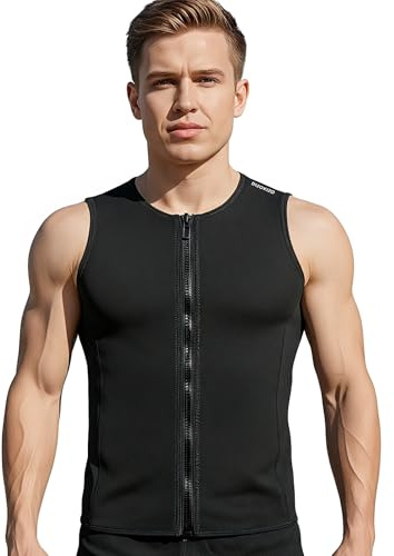 Dizokizo Wet Suits for Men Womens Wetsuit Top Women Mens,3mm Thermal Sleeveless Neoprene Jacket Snorkeling & Diving Swim Vest Adult for Men Cold Water Swimming(M)