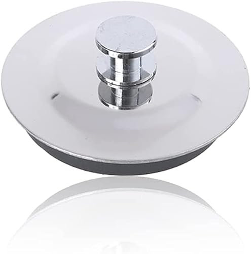 Amindz Abflussstopfen Stöpsel,Waschbeckenstöpsel aus Edelstahl und Silikon,Universal Ø 40mm-50mm Oberseite auf Unterseite,Badewannenstöpsel für Schwimmbäder,Badewannen,PVC Abwasserrohre