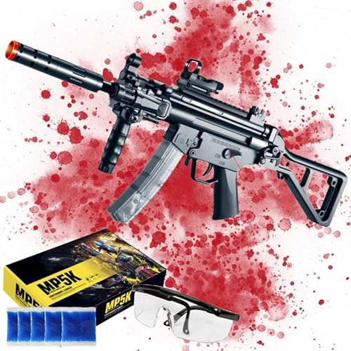 EverPrime Gel Blaster MP5,Pistola de Gel Eléctrica,60.000 Balas,Gafas de Protección.Modelo Realistico.Juego Táctico,Disparos y Puntería para Jugar con Amigos.