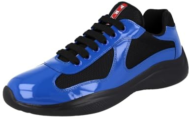 Prada Herren Blau Leder Sneaker 4E3400 ASZ F0C6S 45.5 EU/UK 11.5