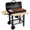 LEHMANN Holzkohlegrill mit Grillrost XL, Grillwagen mit 2 Holzeinlegeböden, Deckel, Rädern und nicht wärmender Griff, Kohlegrill für Garten, Terrasse, Camping