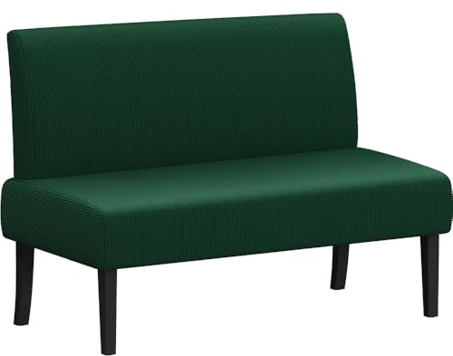 Yaheetech Canapé 2 Places en Velours Banquette avec Dossier Ergonomique Canapé Moderne pour Salon/Chambre/Bureau/Appartement Vert
