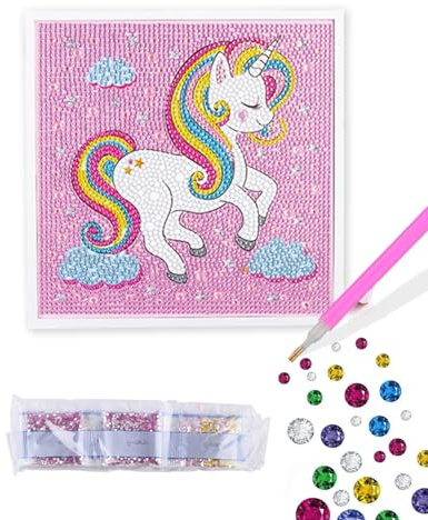 AORHOFJ 1 Set Peinture Diamant Licorne, Peinture Diamant pour Adultes, Peinture Laitière pour Débutants, Peinture Diamant 5D, Art Décoratif pour la Maison