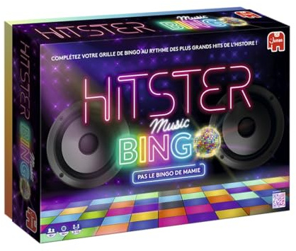 Hitster - Bingo – Jeu de Société Musical - 2-10 Joueurs - 16 Ans + | Bingo Musical - 225 Hits - Boule Disco – Scannez les Chansons, Créez des Souvenirs – Pour Soirées, Famille, Adultes - 30 Min