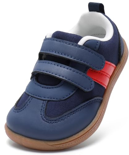 STQ KIDS Scarpe Bambino Bambina Sneakers Casual Punta Larga Leggere Primi Passi Tennis attività Outdoor Blu Scuro 24 EU