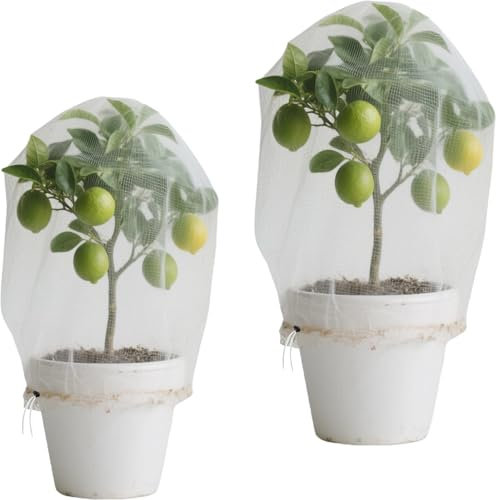 LUMOOM Rete di protezione per piante, zanzariera con coulisse, per alberi da frutto, piante, a maglia fine, per ortaggi, giardino, rete di protezione per alberi da frutto (0,7 m x 1 m)